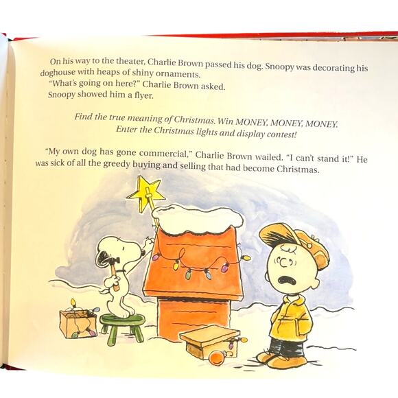 VTG 2001 A Charlie Brown Christmas Book, by Charles M. Schulz, Collector Ed, HC - Picture 4 of 5